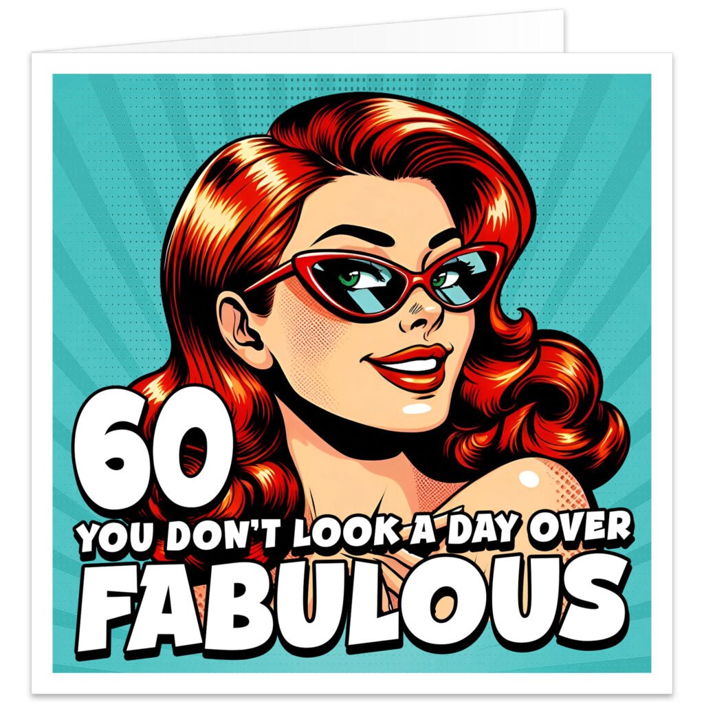 60-You-dont-look-a-day-over-fabulous-birthday-card